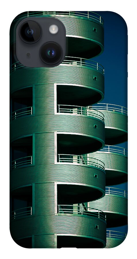 Architecture iPhone 14 Case featuring the photograph Round and Round Up and Down by Christi Kraft