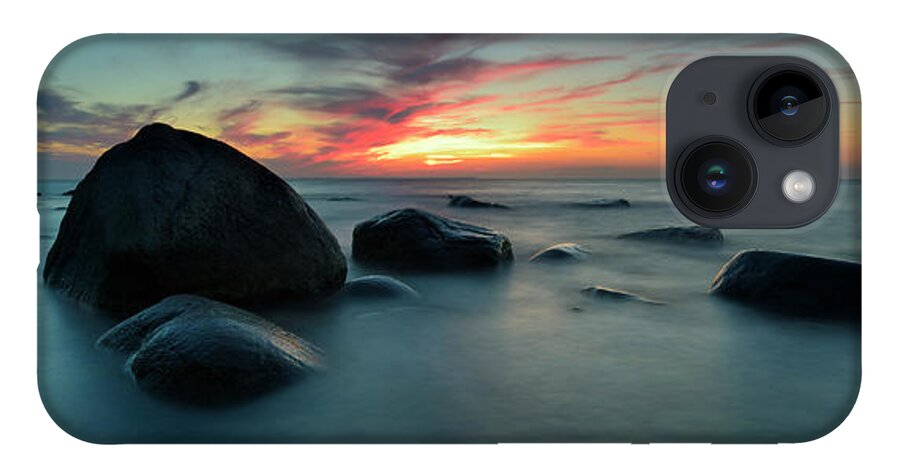 Water's Edge iPhone Case featuring the photograph Rugen Island Seascape With Boulders by Avtg