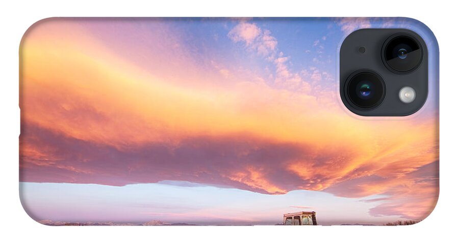 Colorful iPhone 14 Case featuring the photograph Rural Turbo Country Sky by James BO Insogna