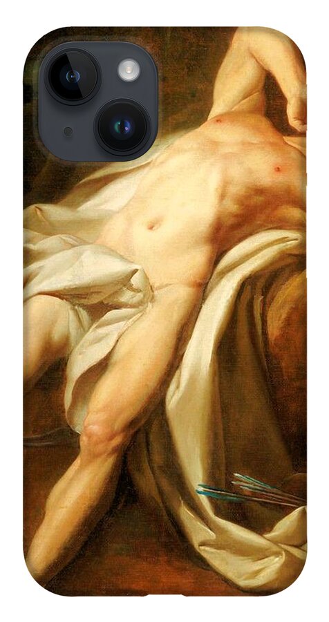 Saint Sebastian iPhone Case featuring the painting Saint Sebastian by Nicolas Guy Brenet
