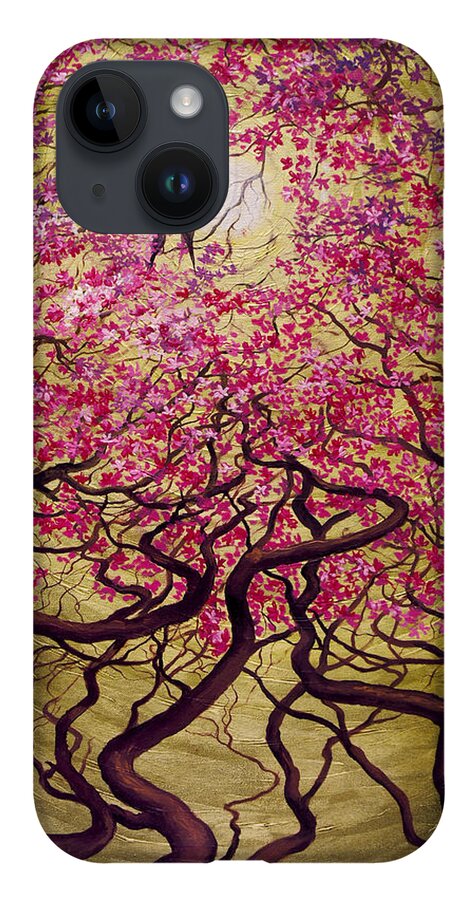 Sakura iPhone 14 Case featuring the painting Sakura by Vrindavan Das