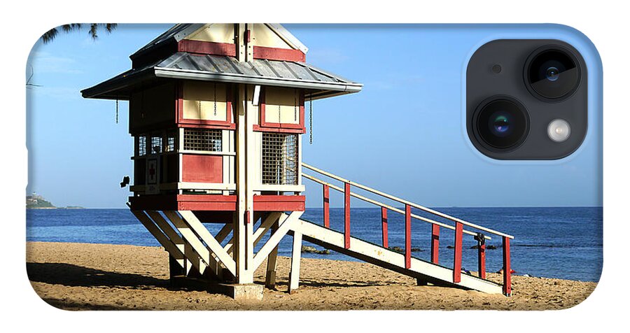 Richard Reeve iPhone Case featuring the photograph San Juan - Balneario El Escambron Lifeguard Hut by Richard Reeve