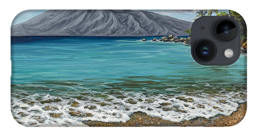 Seascape iPhone 14 Case featuring the painting Sandy Beach by Darice Machel McGuire