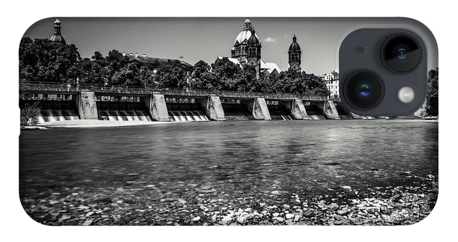 Sankt Lukas Kirche iPhone 14 Case featuring the photograph Sankt Lukas Church at the Isar by Hannes Cmarits