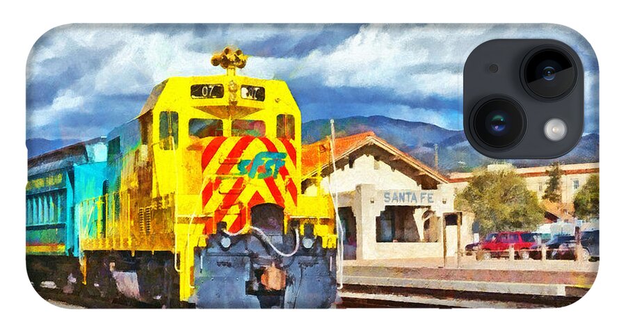 Train iPhone Case featuring the digital art Santa Fe Southern Railway Train by Digital Photographic Arts