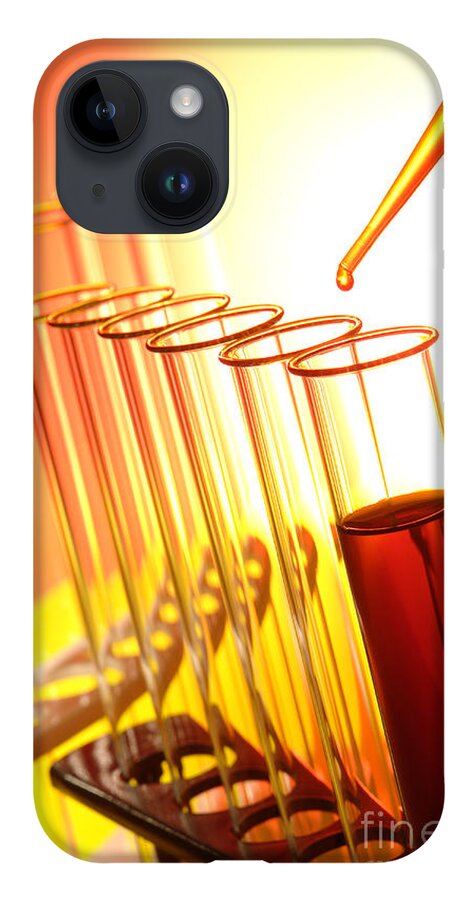 Test iPhone 14 Case featuring the photograph Scientific Experiment in Science Research Lab by Science Research Lab