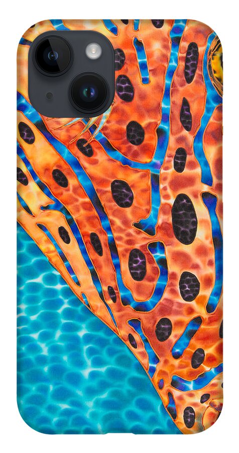 Scrawled Filefish iPhone Case featuring the painting Scrawled File Fish by Daniel Jean-Baptiste