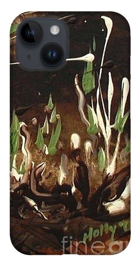 Tree iPhone 14 Case featuring the painting Shadows by Holly Carmichael