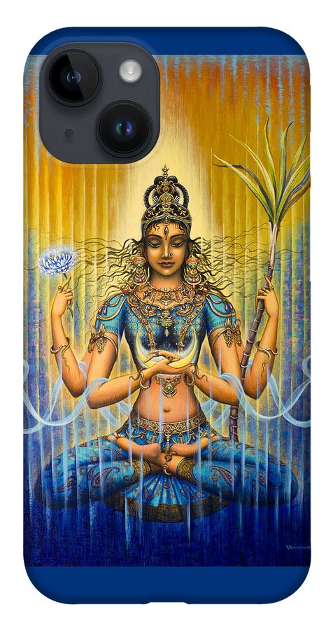 Shakti iPhone 14 Case featuring the painting Shakti flow by Vrindavan Das