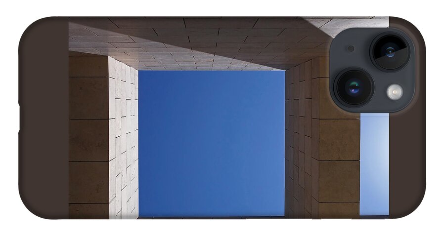 Abstract iPhone Case featuring the photograph Sky Box at The Getty by Rona Black