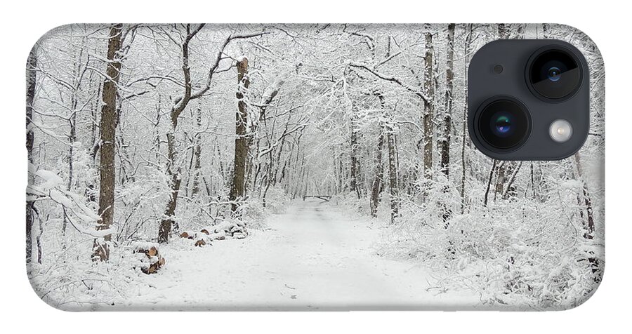 Snow In The Park iPhone 14 Case featuring the photograph Snow in the Park by Raymond Salani III