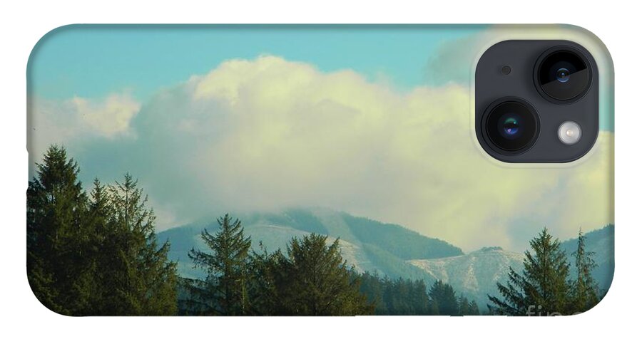 Snow Clouds iPhone Case featuring the photograph Snow Mist Mountains by Gallery Of Hope 