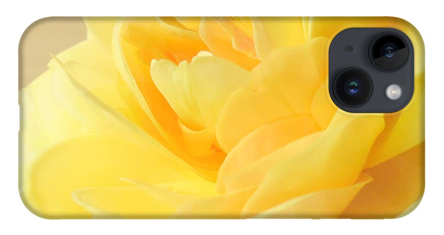 Rose iPhone 14 Case featuring the photograph Soft Yellow Rose by Deborah Smith