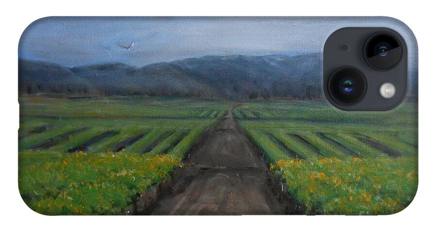 Landscape iPhone 14 Case featuring the painting Solitude 3 by Jane See