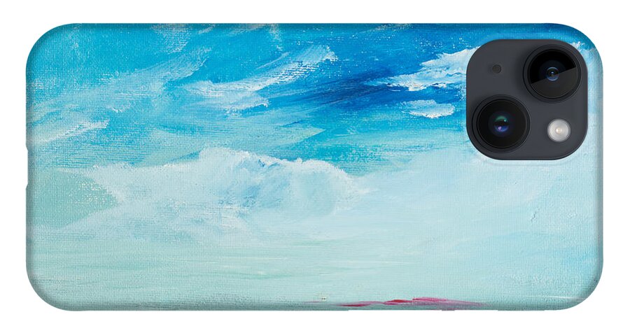 Painting iPhone 14 Case featuring the painting Somewhere Beyond the Sea by Lee Beuther