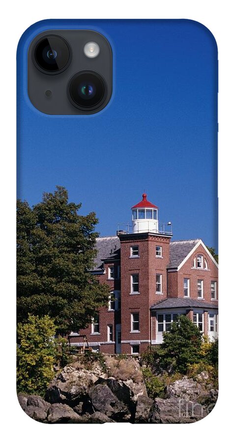 Light House iPhone 14 Case featuring the photograph South Bass Island Lighthouse on Lake erie by John Harmon