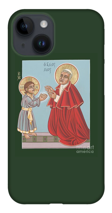 St. Pius X iPhone 14 Case featuring the painting St. Pius X and the Holy Child 269 by William Hart McNichols