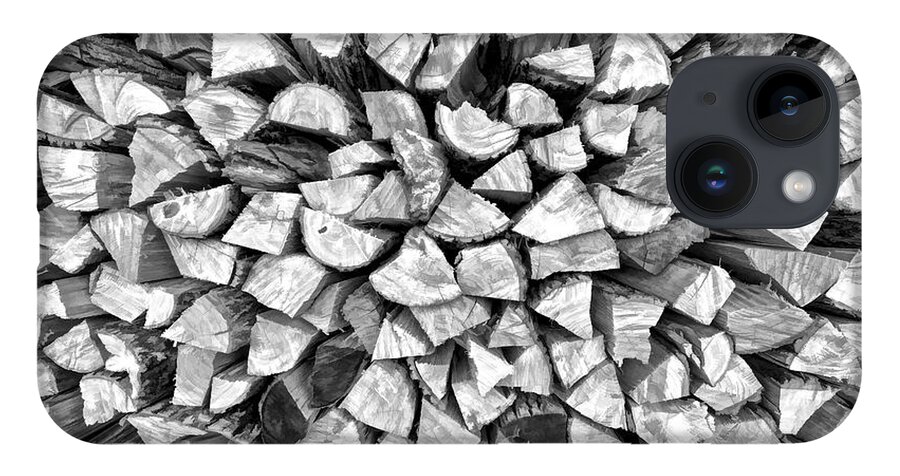 Abstract iPhone Case featuring the photograph Stacked Firewood by David Letts