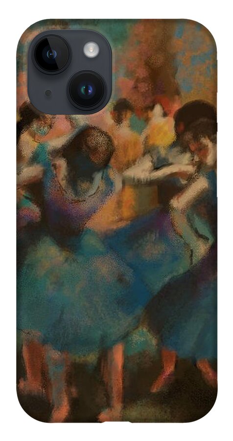 Degas iPhone 14 Case featuring the digital art Standing Ballerinas by Lauren Heller
