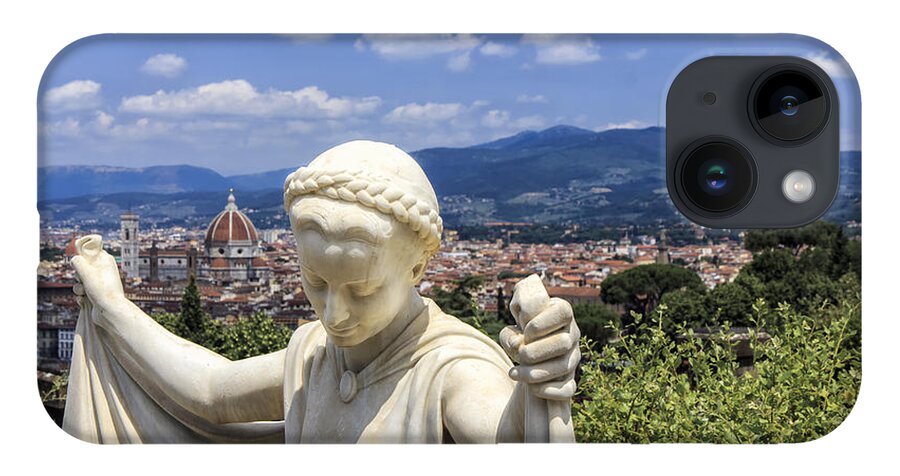 Italy iPhone 14 Case featuring the photograph Statue at San Miniato al Monte by Rick Starbuck