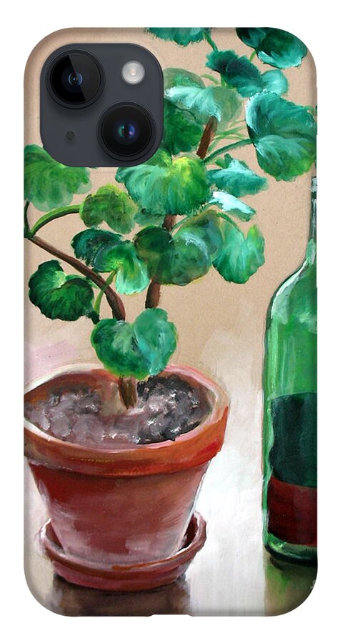 Still Life iPhone Case featuring the painting Still Life With Wine by Michelle Bien