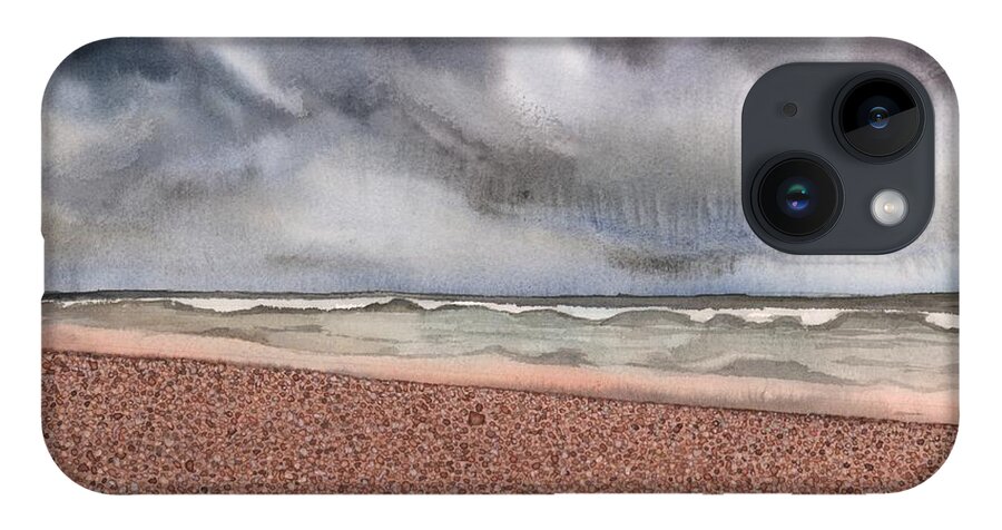 Beach iPhone 14 Case featuring the painting Stinson Beach by Hilda Wagner