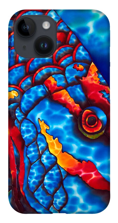 Parrot Fish iPhone 14 Case featuring the painting Stoplight Parrotfish by Daniel Jean-Baptiste