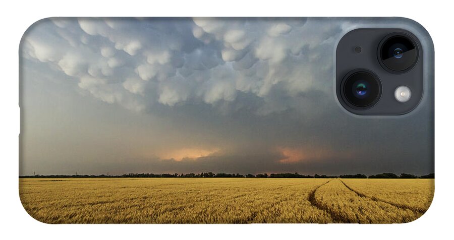 Kansas iPhone 14 Case featuring the photograph Storm over wheat by Rob Graham