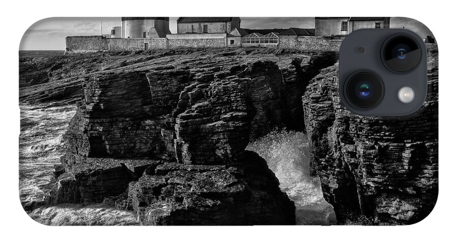 Hook iPhone 14 Case featuring the photograph Stormy day at Hook Head Lighthouse by Nigel R Bell