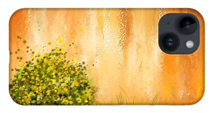 Four Seasons iPhone 14 Case featuring the painting Summer- Four Seasons Wall Art by Lourry Legarde