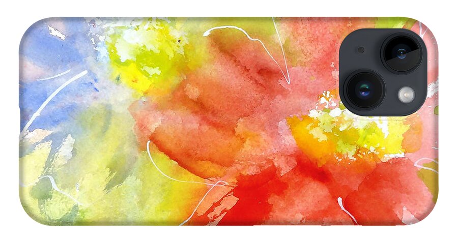 Original And Printed Watercolors iPhone 14 Case featuring the painting Summer Garden 2 by Chris Paschke