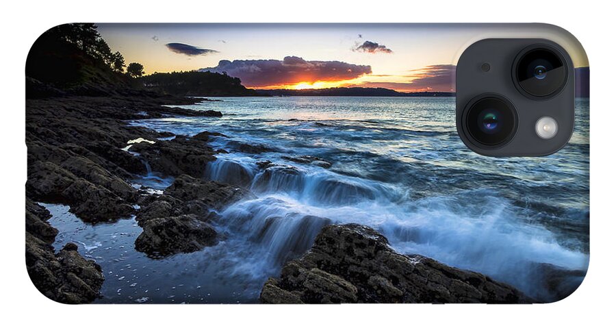 Ber iPhone 14 Case featuring the photograph Sunset on Ber Beach Galicia Spain by Pablo Avanzini