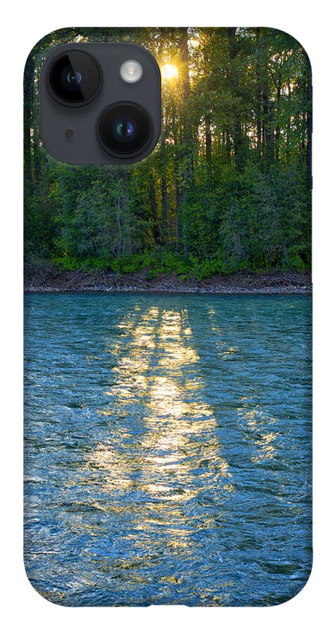 Landscapes iPhone Case featuring the photograph Sunset on the Bulkley by Mary Lee Dereske