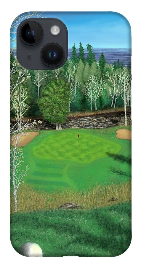 Galaxy Note iPhone Case featuring the digital art Superior National Golf Canyon 8 by Troy Stapek