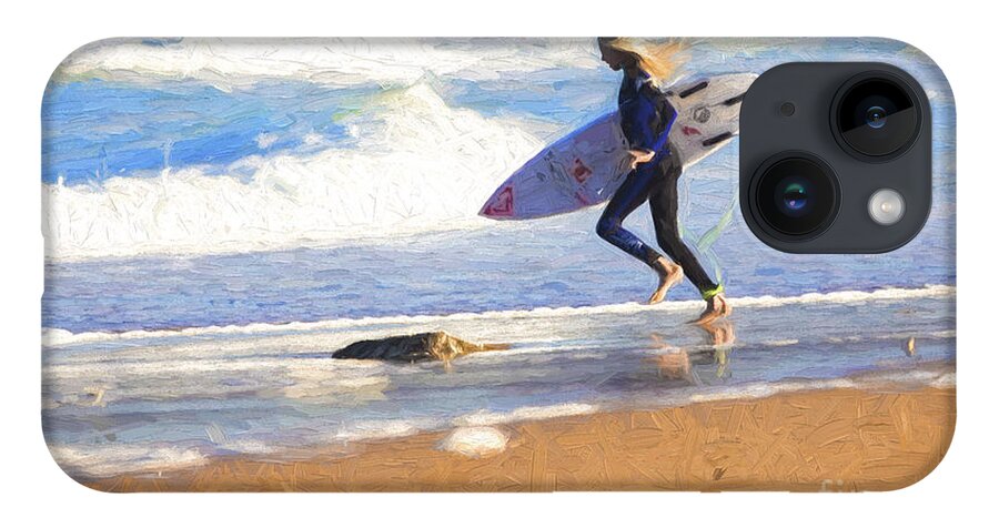 Surfer iPhone 14 Case featuring the photograph Surfing girl by Sheila Smart Fine Art Photography