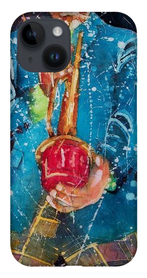 Jazz iPhone 14 Case featuring the painting Swag Daddy by Carol Losinski Naylor