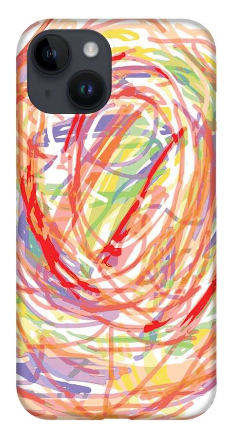 Flower iPhone 14 Case featuring the digital art Swirls by Joe Roache