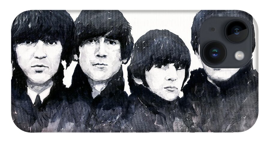 Watercolour iPhone 14 Case featuring the painting The Beatles by Yuriy Shevchuk