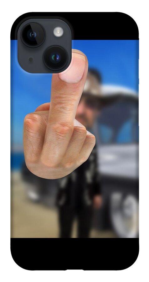 The Finger iPhone 14 Case featuring the photograph The Bird by Mike McGlothlen