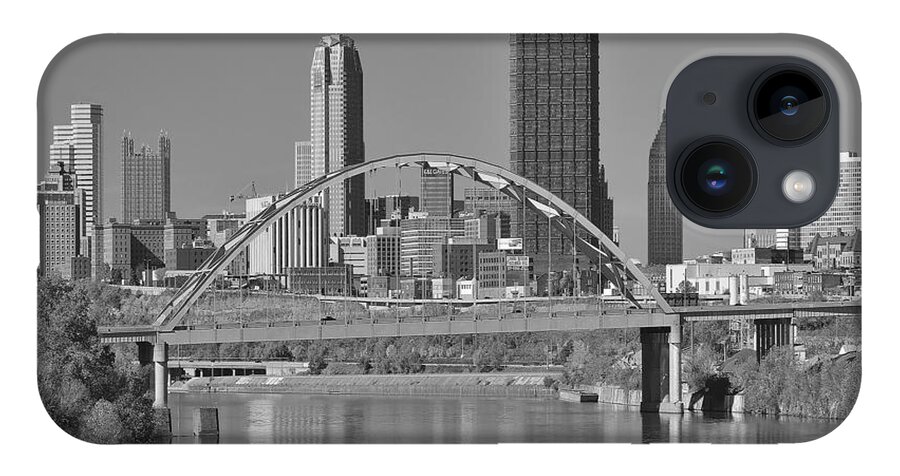 Birmingham Bridge iPhone 14 Case featuring the photograph The Birmingham Bridge in Pittsburgh by Digital Photographic Arts