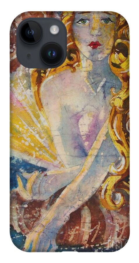 Greek iPhone 14 Case featuring the painting The Birth of Aphrodite by Carol Losinski Naylor