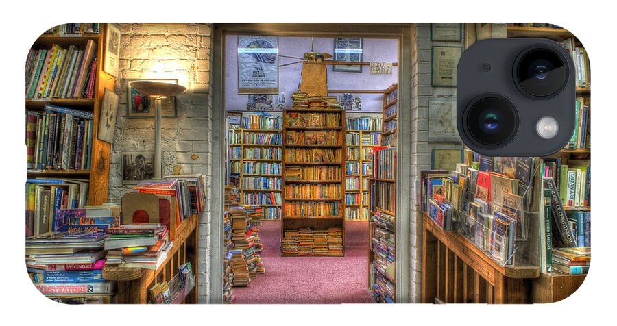 Hdr iPhone 14 Case featuring the photograph The Bookstore by Mathias 