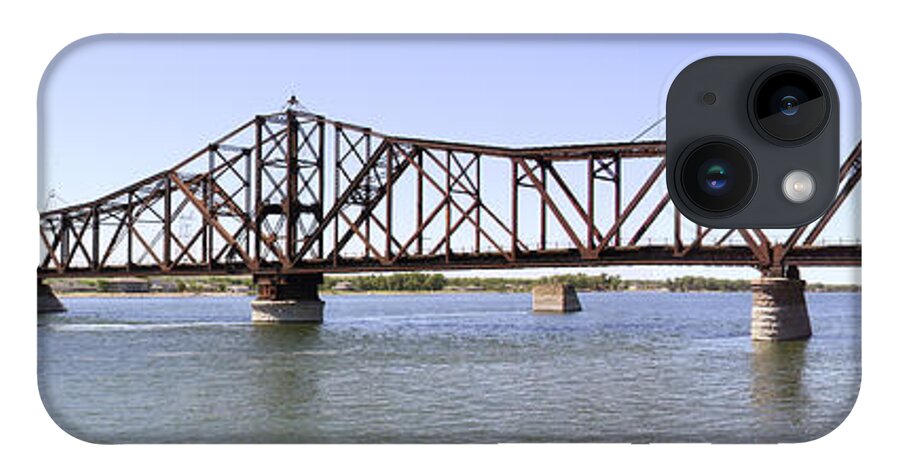 Railroad iPhone 14 Case featuring the photograph The Chicago and North Western Railroad Bridge Panoramic by Mike McGlothlen