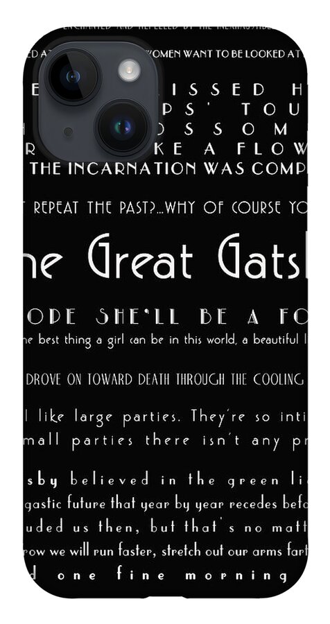 The Great Gatsby iPhone Case featuring the photograph The Great Gatsby Quotes by Georgia Fowler