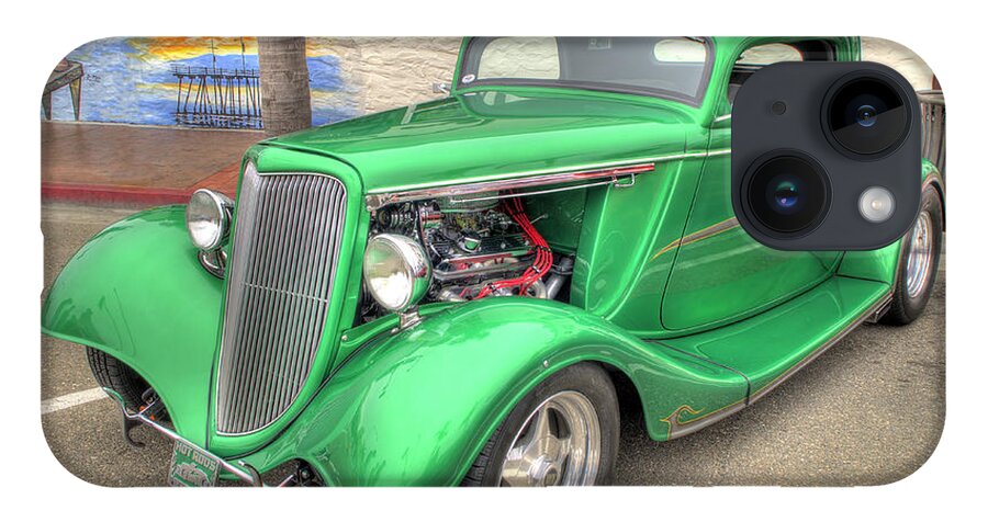 Green Hot Rods iPhone 14 Case featuring the photograph The Green Meanie by Mathias 