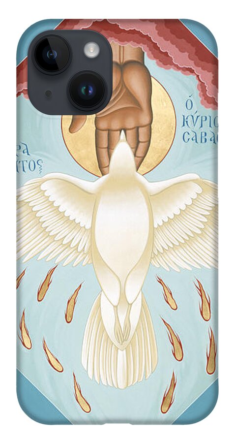 The Holy Spirit iPhone 14 Case featuring the painting The Holy Spirit The Lord the Giver of Life The Paraclete Sender of Peace 093 by William Hart McNichols