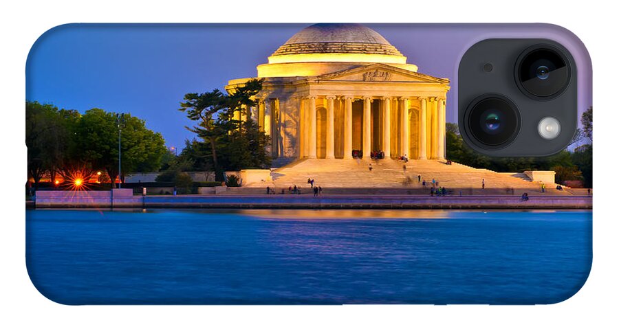 America iPhone Case featuring the photograph The Jefferson Memorial at Twilight by Mitchell R Grosky