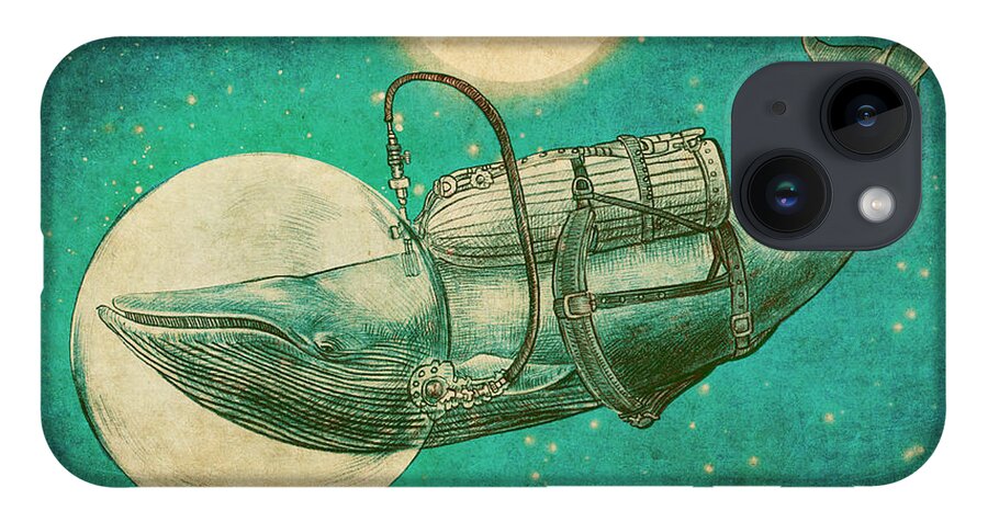 Whale iPhone 14 Case featuring the drawing The Journey by Eric Fan