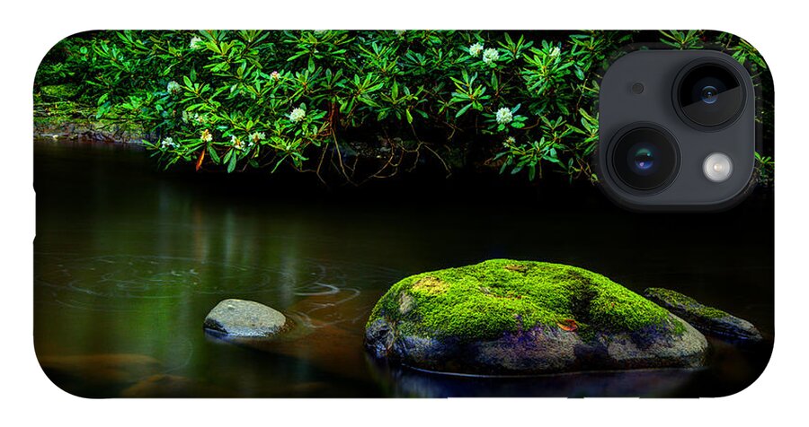 Quiet River Scene iPhone Case featuring the photograph The Stream's Embrace by Michael Eingle