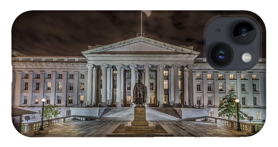 Building iPhone 14 Case featuring the photograph The Treasury Department by David Morefield